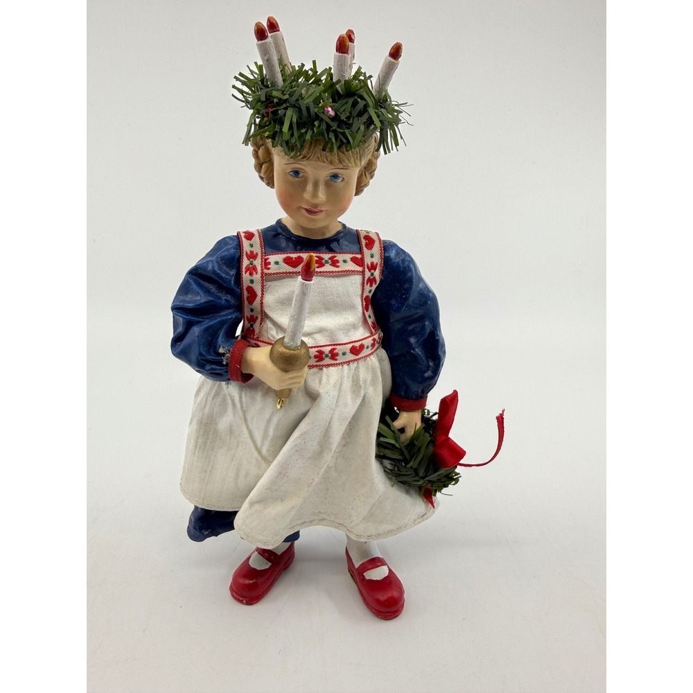 Vintage 1989 Clothtique Possible Dreams Saint Lucia Girl Christmas Figurine 7in